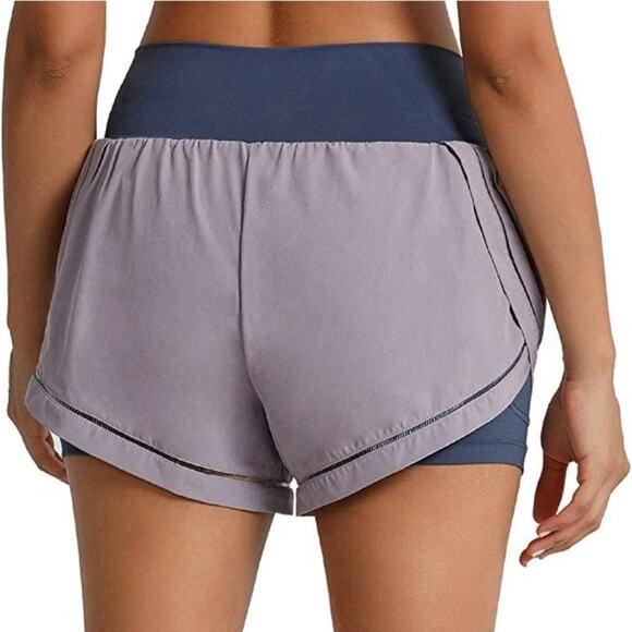 Lushforest Women’s Workout  High Waist Gym Running Shorts Sz M - Picture 2 of 4